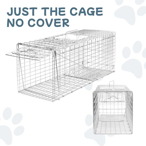 Animal Trap 26"x10"x9" Cage Trap,Heavy Duty Folding Raccoon Traps | Live Animal Cage Trap,Humane Catch and Release Stray Cats,Squirrels,Rabbits