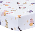 Lambs & Ivy Butterfly Dreams Breathable 100% Cotton Fitted Baby Crib Sheet - color: Butterfly Dreams