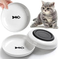 WROSWT No Spill Cat Bowls,Cat Food Bowl,Anti Whisker Fatigue Healthy Ceramic Cats Dishes Set for Indoor Cats,Shallow Wide Kitten Plates for Food and Water,Non-Slip Silicone Bottom,3 Pack - size: Deeper-3 Pack