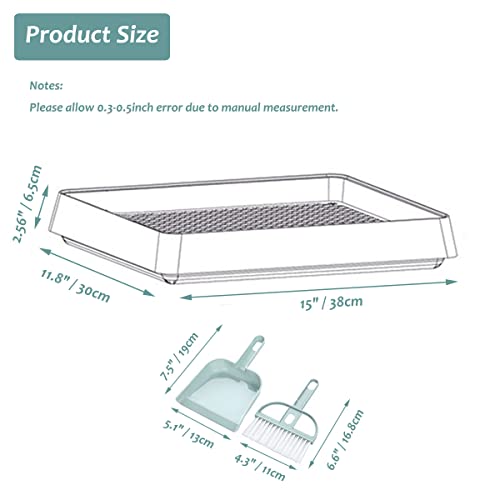 Petlex Rabbit Litter Box with Grate, Super Large Guinea Pig Litter Pan for Cage, Bunny Restroom Litter Tray Small Animals Toilet Potty Trainer for Rabbit Hamster Ferret Rats Guinea Pigs Hedgehog - size: Small