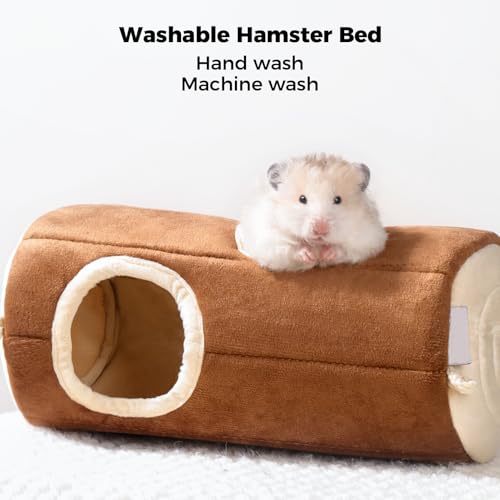 Mini&moe Hamster Hideout - Warm Hamster House Cozy Sleeping Chew Proof Small Animal Hut Cage Accessories for Dwarf Gerbil, Rat, Hedgehog, Sugar Glider