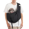 Dog Sling Carrier for Small Dogs & Cats,Pet Carrier Sling Bag with Adjustable Straps,Comfortable & Secure Travel Crossbody Bag for Puppies Up to 19lb,Airline Approved pet Carrier (Black) - color: Black