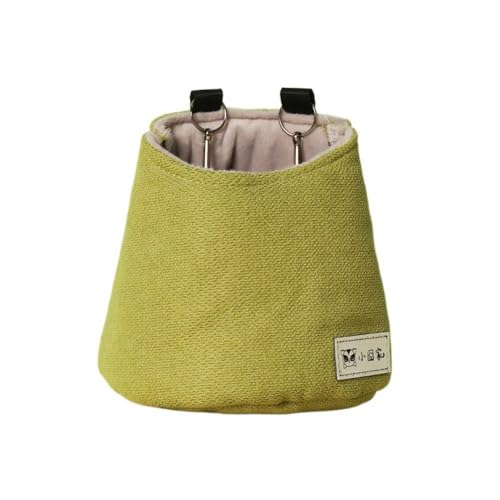 Hamster Hanging Bed Warm Hamster Nest Mat Soft Squirrel Bed Cage Pet Hammock Hanging Winter Sugar Glider Pouch(Green) - color: green