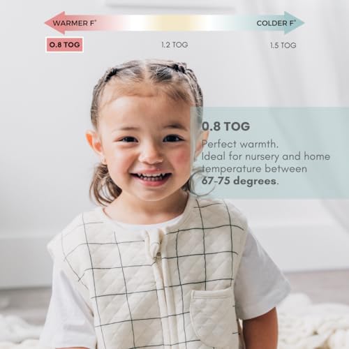 Dreamsuit Walker Toddler Sleep Sack with Feet and Legs, 2T-3T | 70% Rayon Made from Bamboo, 30% Organic Cotton, 0.8 TOG Summer, 2-Way Zipper, Buttery Soft Wearable Blanket, Cactus - color: (0.8 Tog) Checkered, size: 2-3T