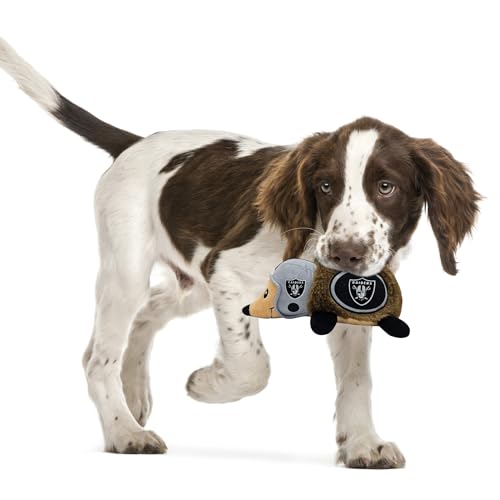 NFL LAS Vegas Raiders Plush Hedgehog Toy for Dogs & Cats, Cool Soft Pet Toy for Fun and Interactive Play, Dog Chew Toy with Squeaker, Licensed Hot Pet Toy - color: Las Vegas Raiders