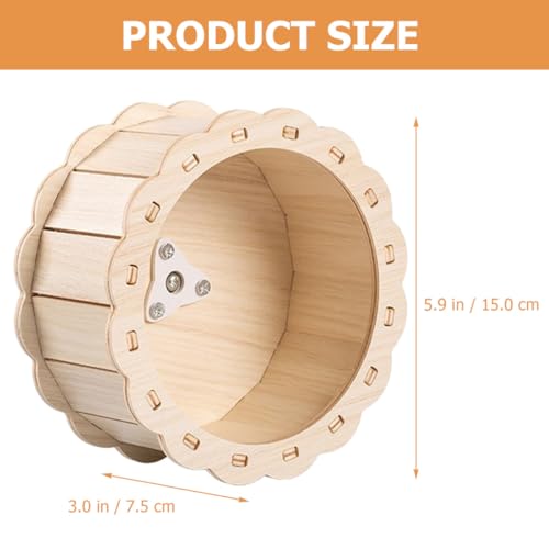 TOYANDONA Hamster Running Wheel Silent Wooden Exercise Roller 15cm Sunflower Design Small Pet Activity Wheel for Hamsters and Gerbils
