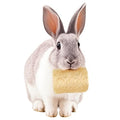 BESNEW Rabbit Chew Toys,100% Natural Loofah Without Additives,Bunny Chew Toys for Teeth,Fiber-Rich Rabbit Treats for Bunny Chinchilla Dogs - style: 1 ps