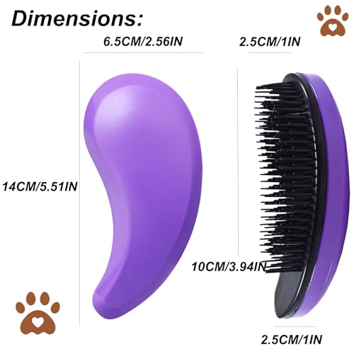 Puppy Brush, Soft Dog Brush for Grooming, Puppy Hair Remover Brush Comb, Grooming Tool for Poodles,Teddy, Yorkies, Maltese, Shih Tzu, Chihuahua, Light Purple - color: Light Purple