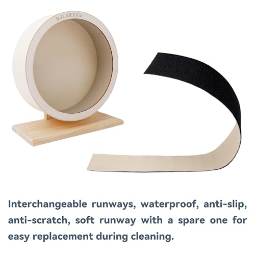 6.6in Silent Hamster Wheel with Removable Track(6.6in) | Wooden Exercise Wheel with 2 Natural Chew Toys, Quiet Spinner for Gerbils, Mice, Hamsters,Mouse,Syrian Hamster - size: 6.6in