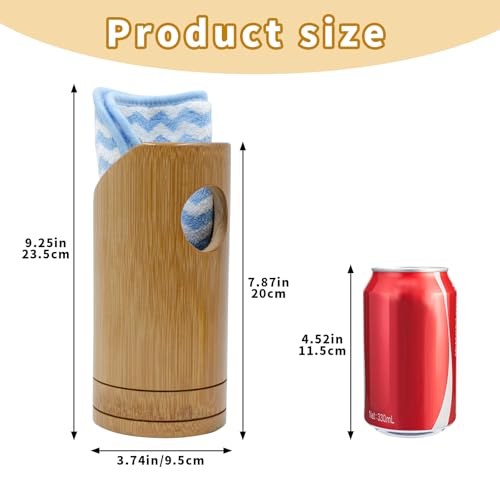 Rat Cage Accessories, Bamboo Tube Hide with Soft Towel Mat, Natural Hideout for Small Animals, Hamster Accessories for Cages, Hide for Hamster, Rat, Gerbil and Other Small Animals