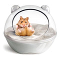 Hamster Bathtub,Hamster Bathroom,Sand Bath Container,Hamster Toilet and Sandbox Dust Bathtub,Hamster Bed,Sand Bath Box for Hamster Cage Accessories (L 5.5x5.5x4.3 inch) - size: L 5.5x5.5x4.3 inch
