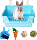 kathson Extra Large Rabbit Litter Box Trainer Rabbit Toilet Small Animal Potty Bunny Litter Pan Box for Adult Guinea Pig Rats Chinchilla Ferret Galesaur (Blue) - color: Blue