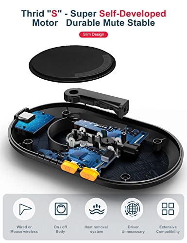 Undetectable Mechanical Mouse Jiggler, Ultra-Slim Mouse Mover, with Random Interval Timer, Driver-Free Mouse Wiggler Shaker Silently（Dark Blue） - color: Dark Blue