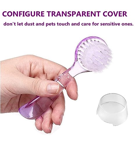3PC Small Animal Bath Brush with Lid Soft Cleansing Brush Massage Combs for Hedgehog Guinea Pig Rabbit Chinchilla Ferret Small Animal Grooming Tool Cleaning Supplies