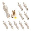 Stainless Steel Water Nipples Metal Automatic Watering System Kit for Rabbit Bunny and Rat | Metal Automatic Watering System for Rat, Guinea Pig, Hamster, Ferrets, Mouse, Mice - color: silver