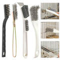 Bird Cage Cleaning Brush Kit 4 Pcs, Bird Poop Remover Tools | Multifunctional Small Animal Cage Cleaner for Bird Cages, Rabbit Cages, Hamster Cages, Parrot Cages