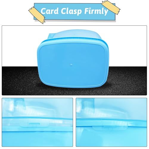 Hamiledyi Hamster Bathtub Dwarf Hamster Bathroom Sand Bath Container Chinchilla Sauna Room Plastic Sand Bath Box House for Gerbils Hedgehog Mice or Other Small Pets Animals(Blue,Large Size)