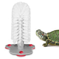 Turtle Brush with Suction Cup, Aquatic Turtle Tank Accessories - color: Red