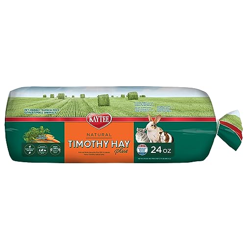 Kaytee Timothy Hay Plus Carrots for Pet Guinea Pigs, Rabbits & Other Small Animals, 24 oz - size: 1.5 Pound (Pack of 1)