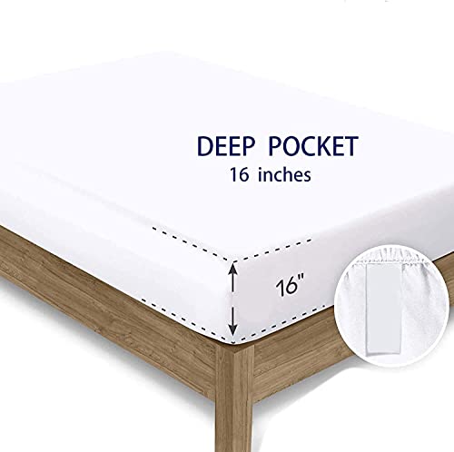 Erosebridal United States Sheet Set Teens American Flag Fitted Sheet King, Blue Red Bedding Set Geometric Stripes Bed Sheet with Deep Pocket, 4 Pcs with 1 Fitted Sheet, 1 Flat Sheet, 2 Pillow Cases - color: Style 18, size: King