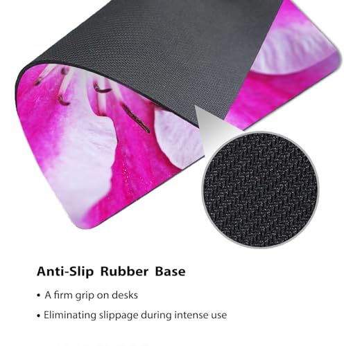 Pink and White Clematis Flower Mouse Pad, Delicate Floral Desk Mat | 9.5"x 7.9", Vibrant Nature Flowers Close-Up Art, Cute Smooth & Anti-Slip Mousepad - color: Colorful Design Wknoon-Art 34