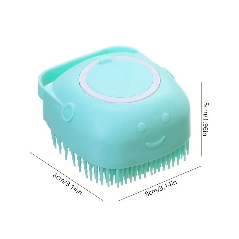 Soft Silicone Pet Brush - Invigorating Massage & Easy Cleaning for Dogs and Cats - Built-In Shower Gel Dispenser for Pampering Grooming Sessions - color: Pink
