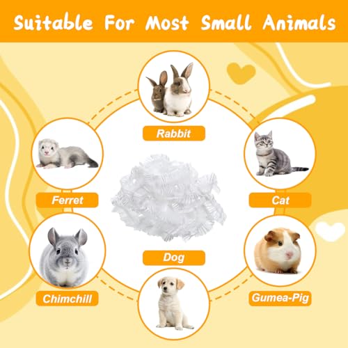60 Pcs Disposable Plastic Cage Liners 27x19 inch Clear Bunny Litter Box Liners Elastic Small Animals Toilet Film Cover Bags for Hamster Ferret Hedgehog Guinea Pig