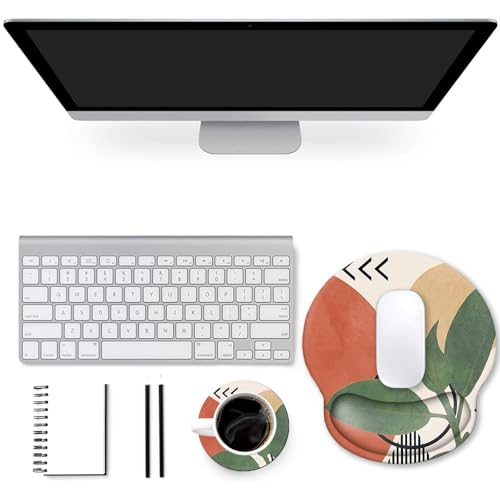 ToLuLu Mouse Pad Wrist Rest Support Gel, Ergonomic Mouse Pads with Non Slip PU Base, Mouse Wrist Rest Pad for Laptop Computer Home Office Working Gaming Pain Relief, Modern Abstract - color: Modern Abstract
