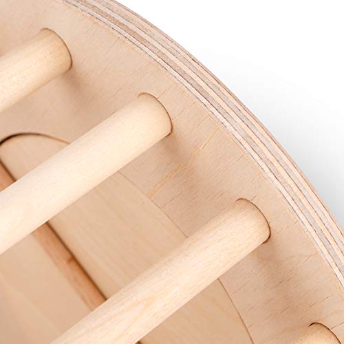 andwe Hay Feeder Less Wasted Wooden Food Feeding Rack for Rabbit Guinea Pig Chinchilla - Standing Pet-self Feeding Hay Manage