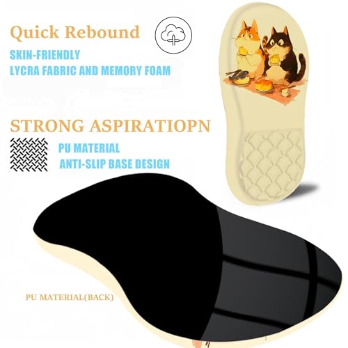 Ergonomic Mouse Pad with Wrist Rest,Soft Memory Foam Massage Design, and Non-Slip PU Base for Pain Relief, Gaming Mouse Pad for Desk, Home, Office - color: M-02