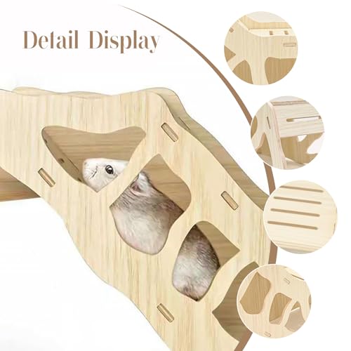 Hamster Tunnel Hamster Hideout Climbing Hamster Ladder,Burying in Hamster for Bedding,for Dwarf Gerbils and Mouse Mice Rat Other Small Animals Etc (Labyrinth Tunnel A-Large) - color: Large A