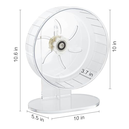 Silent Hamster Exercise Wheel - Hamster Toys Cages Accessories 7.9 Inch Running Spinner with Adjustable Stand Quite Runner for Small Animal Pet Gerbil Dwarf Syrian Hedgehog Rat Mouse Mice - size: 7.9 inch with acrylic stand