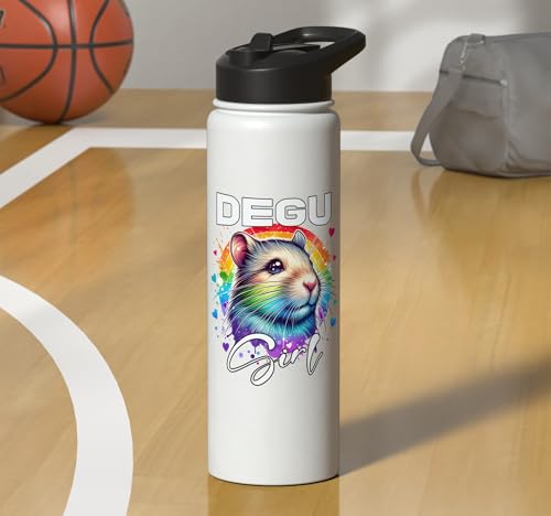 Degu Girl Degu Stainless Steel Insulated Water Bottle - color: White