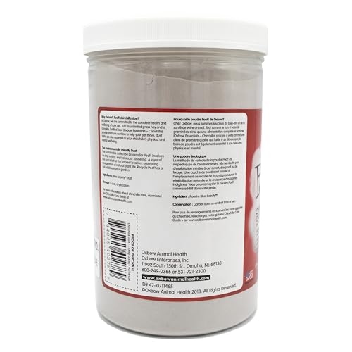 Oxbow POOF! Chinchilla Dust Bath, Natural Chinchilla Dust, USA, 2.5 lb | Blue Beauty, Dust For Chinchillas, Chinchilla Dust, Degus, Gerbils, Hamsters, Grooming, Coat Care, Small Pet Supplies, - size: 2.5 Pound (Pack of 1)