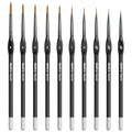 Nicpro 10 PCS Detail Paint Brushes Set, Miniature Brushes for Fine Detailing & Art Painting - Acrylic, Watercolor, Oil, Models, Paint by Numbers, Craft - size: Detail