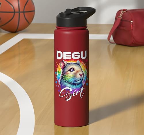Degu Girl Degu Stainless Steel Insulated Water Bottle - color: Red
