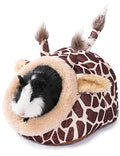 JanYoo Hamster Guinea Pig Supplies Bed Accessories House Hedgehog Cage Supplies Chinchilla Ferret Rat Gerbil (S,Giraffe) - color: 1-Giraffe, size: S