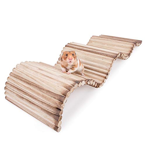 Niteangel Small Animal Climbing Toy: 23.6" x7.8" Bendable & Flexible Shape | Underground Hideout & Dome Shelter - Suspension Bridge Ladder for Hamsters Gerbils Mice Rats Guinea Pigs or Other Small Pets - size: 26.3'' x 7.8''