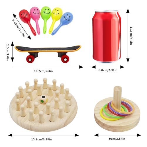 4-in-1 Bird Activity Set – Mini Skateboard, Stacking Rings, Rattle & Colorful Peg Toy | Interactive Toys for Budgies, Cockatiels, Lovebirds & Small Parrots