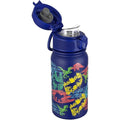 GOPPUS Kids Insulated Water Bottle 12oz, Leakproof Stainless Steel Thermos, BPA Free Double Wall Vacuum Insulated Bottle for School, Travel, Sports & Outdoor Activities, Boys Girls - color: Blue sketch dinosaur