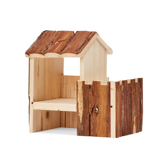 EveryYay by Petco Natural Wooden House Hideaway for Small Animals