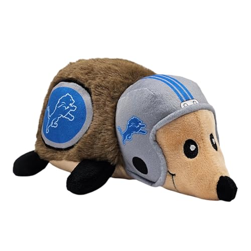 NFL Detroit Lions Plush Hedgehog Toy for Dogs & Cats, Cool Soft Pet Toy for Fun and Interactive Play, Dog Chew Toy with Squeaker, Licensed Hot Pet Toy - color: Detroit Lions