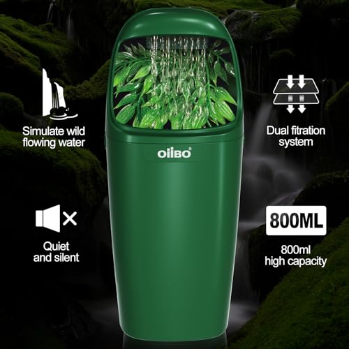 Reptile Water Fountain Chameleon Water Dripper, Reptile Water Dispenser with 800ml Large Capacity, Terrarium Waterfall Drinking Fountain for Bearded Dragon Gecko Lizard