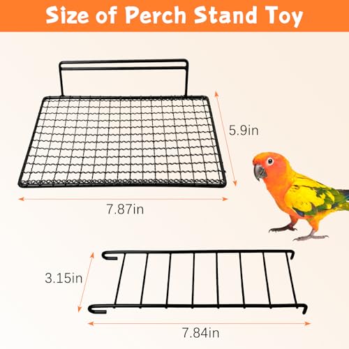 BNOSDM Bird Cage Platform Metal Climbing Ladder for Parrot Cage Accessories