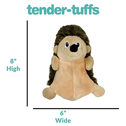 SmartPetLove Snuggle Puppy Tender-Tuffs Crinkle - Large Tough Plush Stuffed Hedgehog Animal Dog Toy with Puncture Resistant Squeaker and Super Strong Seams - style: Hedgehog