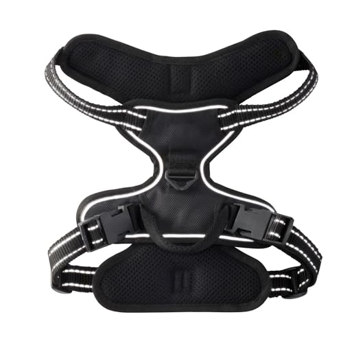 Pet Passion MAX - THE Hardy Reflective Harness, Black, X-Small - color: BLACK, size: X-Small (5-12 lbs)