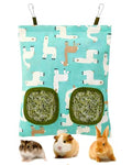 Hay Bag for Rabbits,2-Hole Guinea Pig Hay Feeder for Rabbits,Chinchillas,Hamsters,Small Pets