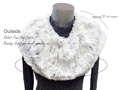 Bonding Scarf for Puppy Kitten Hamster Gerbil, Small Animal Carrier Sling, Super Soft Faux Rabbit Fur, Made in USA
