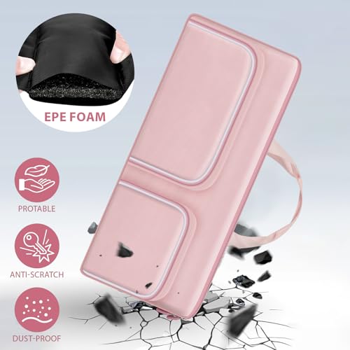 Keyboard Carrying Case for Logitech MK270 MK345 MK335 MK955 | For Office Users, Commuters, and Travelers; Organizer with Mouse and USB Receiver Pocket, Case Only - Pink - color: pink