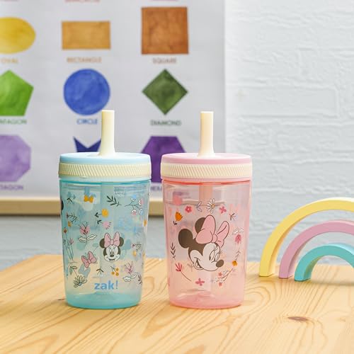 Zak Designs Disney Minnie Mouse Kelso Toddler Cups For Travel or At Home, 15oz 2-Pack Durable Plastic Sippy Cups With Leak-Proof Design is Perfect For Kids (Minnie Mouse) - color: Disney Minnie Mouse